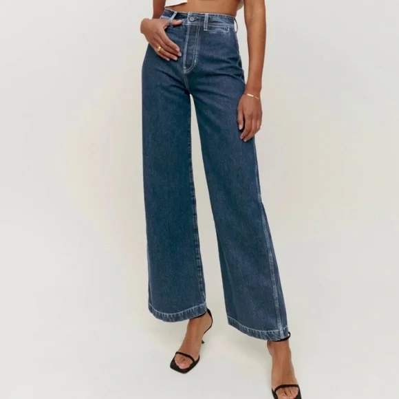 Reformation Jeans Classic Blue Women's Size 24 - Picture 2 of 6